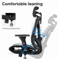 Офисное кресло Deli KF232-J Black фото №2 — интернет-магазин Desire.md