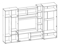 Гостиная Yasen Рояль Гикори Рокфорд Светлый/Графит Серый фото №3 — интернет-магазин Desire.md