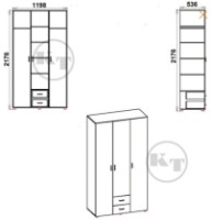 Шкаф Компанит 6 (Комплект) Нимфея Альба фото №2 — интернет-магазин Desire.md