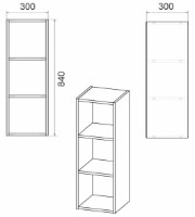 Навесная полка Компанит П-32 Ателье Светлый фото №2 — интернет-магазин Desire.md