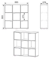 Стеллаж Компанит П-33 Дуб Сонома фото №2 — интернет-магазин Desire.md