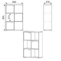 Навесная полка Компанит П-34 Дуб Сонома фото №2 — интернет-магазин Desire.md