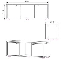 Casetieră Компанит П-36 Дуб Сонома imaginea #2 — magazin online Desire.md
