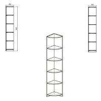 Стеллаж Компанит Пенал-2 Дуб Сонома фото №2 — интернет-магазин Desire.md
