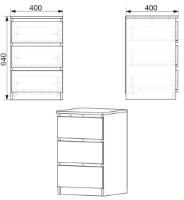 Noptieră Компанит ПКТ-11 Stejar Sonoma imaginea #2 — magazin online Desire.md