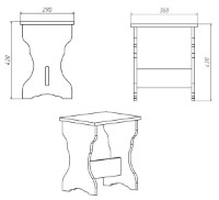 Taburet Компанит Т-2 Boston Brown/Fag imaginea #2 — magazin online Desire.md