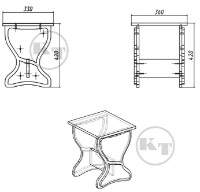 Taburet Компанит Т-3 Ivory/Wenge imaginea #2 — magazin online Desire.md
