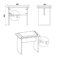 Taburet Компанит Т-7 Sur/Stejar Sonoma imaginea #2 — magazin online Desire.md