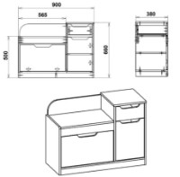 Rafturi pentru pantofi Компанит ТО-12 Nuc Eco imaginea #2 — magazin online Desire.md