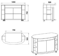 Тумба под ТВ Компанит Хортица Дуб Сонома фото №2 — интернет-магазин Desire.md