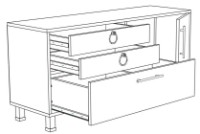 Тумба под ТВ ML-Mobila Вельвет № 1 Тумба ТВ 1300 Крафт Белый/Лагуна Софт фото №3 — интернет-магазин Desire.md