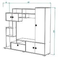 Living ML-Mobila МЛ-11 Craft Alb/Antracit imaginea #3 — magazin online Desire.md