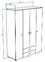 Шкаф ML-Mobila Рио № 5 1600 Дуб Сонома/Белый фото №2 — интернет-магазин Desire.md