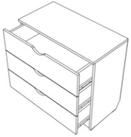 Комод ML-Mobila Юниор 6 Ателье Светлое/Белый фото №2 — интернет-магазин Desire.md