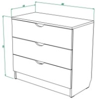 Комод ML-Mobila Юниор 6 Ателье Светлое/Белый фото №3 — интернет-магазин Desire.md