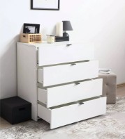 Comodă Fabrik Home Hardy 4 Alb Frasin/Alb Luciu imaginea #2 — magazin online Desire.md