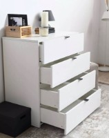 Comodă Fabrik Home Hardy 4 Alb Frasin/Alb Luciu imaginea #4 — magazin online Desire.md