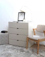 Comodă Fabrik Home Hardy 4 Alb Frasin/Deschis-gri mat imaginea #3 — magazin online Desire.md