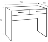 Masa de birou Gerbor Nepo BIU2S Stejar Sonoma/Nymphea Alba imaginea #2 — magazin online Desire.md