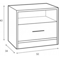 Прикроватная тумба Gerbor Nepo KOM1S Дуб Сонома фото №2 — интернет-магазин Desire.md