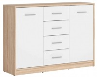 Комод Gerbor Nepo KOM2D4S Дуб Сонома/Нимфея Альба фото №2 — интернет-магазин Desire.md