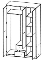 Dulap Gerbor Nepo SZF3D2SN Stejar Sonoma imaginea #2 — magazin online Desire.md