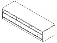 Тумба под ТВ Gerbor Nepo ТВ RTV 3S N Дуб Сонома фото №2 — интернет-магазин Desire.md