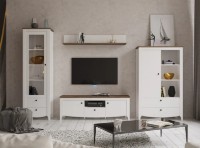 Vitrină Gerbor Karina REG1W2S Nymphea Alba/Stejar Sonoma Trufe imaginea #2 — magazin online Desire.md