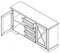 Комод Gerbor Марсель KOM2D4S Снежный Ясень/Дуб Сонома Трюфель фото №2 — интернет-магазин Desire.md