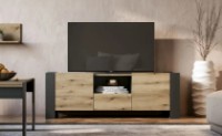 Тумба под ТВ Magnusplus TV Combo 1400x462x421 Gray Graphit/Oak Evoke Coast CO 4 фото №3 — интернет-магазин Desire.md
