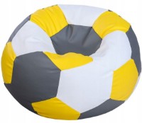 Fotoliu puf BeanBag Ares XL Серый/Белый/Желтый imaginea #1 — magazin online Desire.md