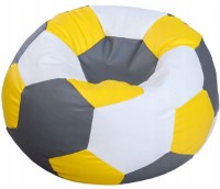 Кресло-мешок BeanBag Ares XXL Серый/Белый/Желтый фото №1 — интернет-магазин Desire.md