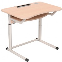 Школьная парта Tisam (31180) Серый/Дуб Молочный фото №1 — интернет-магазин Desire.md