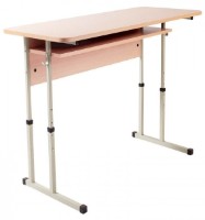 Школьная парта Tisam (90157) Серый/Дуб Молочный фото №1 — интернет-магазин Desire.md