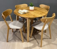 Masă pentru bucătărie MobiCasa Geneva Natur Wax 110/160x110 imaginea #3 — magazin online Desire.md