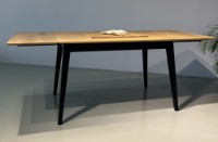 Обеденный стол MobiCasa Oslo 120/200x80 Venge/Natur Wax фото №4 — интернет-магазин Desire.md