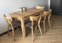 Обеденный стол MobiCasa Praga 110/150x70 Natur Wax фото №3 — интернет-магазин Desire.md