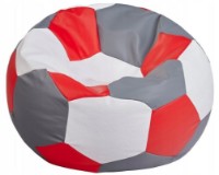 Fotoliu puf BeanBag Ares XXL Серый/Красный/Белый imaginea #1 — magazin online Desire.md