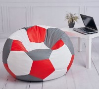 Fotoliu puf BeanBag Ares XXL Серый/Красный/Белый imaginea #2 — magazin online Desire.md