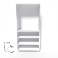 Шкаф Smartex N5 80x52x210cm Белый фото №2 — интернет-магазин Desire.md