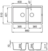 Chiuvetă de bucătărie Elleci Best 450 40 Full Black (LGB45040BSO) imaginea #2 — magazin online Desire.md