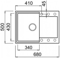 Chiuvetă de bucătărie Elleci Easy 135 48 Cemento (LGY13548) imaginea #2 — magazin online Desire.md