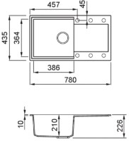Кухонная мойка Elleci Easy 290 48 Titano (LGY15048) фото №2 — интернет-магазин Desire.md