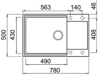 Chiuvetă de bucătărie Elleci Easy 310 79 Aluminium (LMY31079) imaginea #2 — magazin online Desire.md