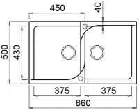 Кухонная мойка Elleci Ego 450 59 Antracite (LGE45059) фото №2 — интернет-магазин Desire.md
