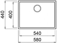 Chiuvetă de bucătărie Elleci Quadra 110 Undermount 68 Bianco (LGQ11068BSO) imaginea #2 — magazin online Desire.md