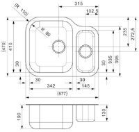 Chiuvetă de bucătărie Reginox Alaska (L) imaginea #2 — magazin online Desire.md