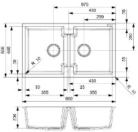 Chiuvetă de bucătărie Reginox Amsterdam 20 Grey Silvery imaginea #2 — magazin online Desire.md