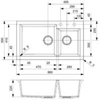 Chiuvetă de bucătărie Reginox Amsterdam 25 Black Silvery imaginea #2 — magazin online Desire.md