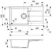 Кухонная мойка Reginox Amsterdam 43 Black Silvery фото №2 — интернет-магазин Desire.md